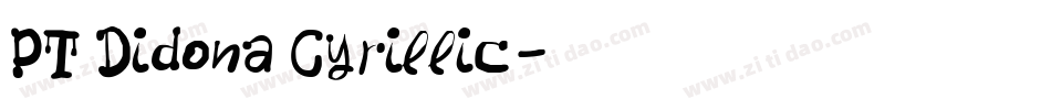 PT Didona Cyrillic字体转换